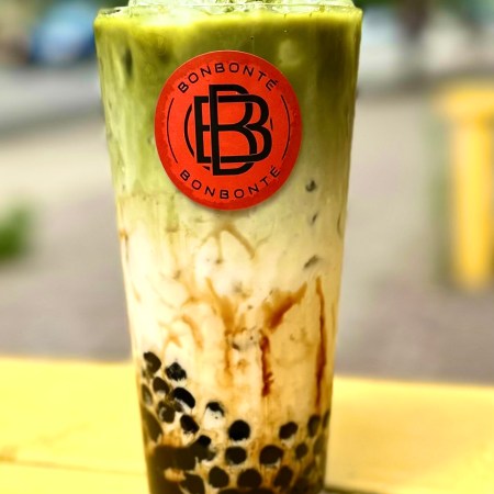 Matcha Brown Sugar Bubble Tea with Milk
